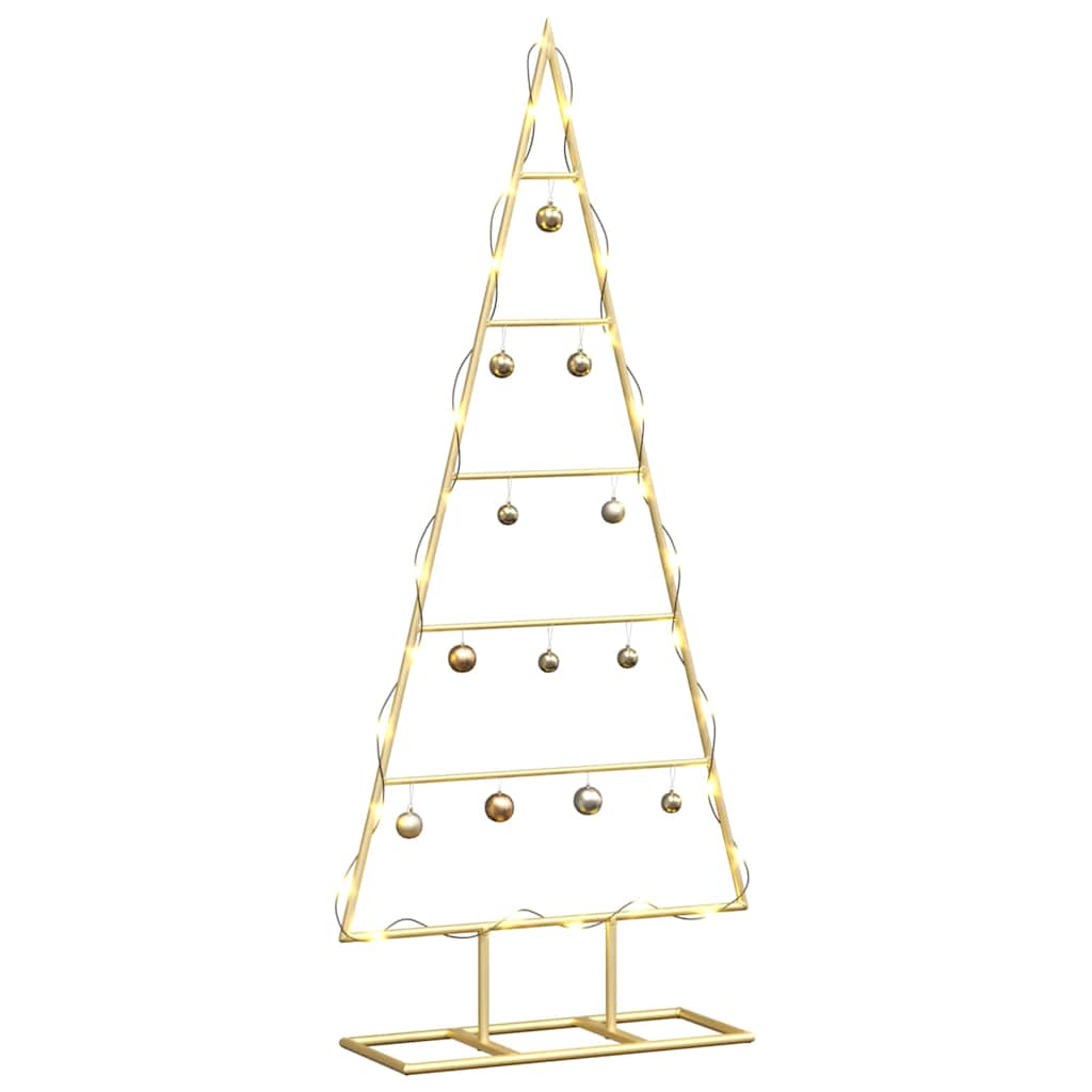 Metalen kerstboom met standaard Goud 90 cm Poedergecoat staal