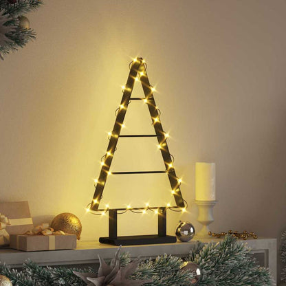 Metalen kerstboom met standaard Zwart 60 cm Staal