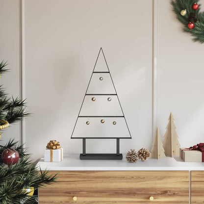 Metalen kerstboom met standaard Zwart 60 cm Staal