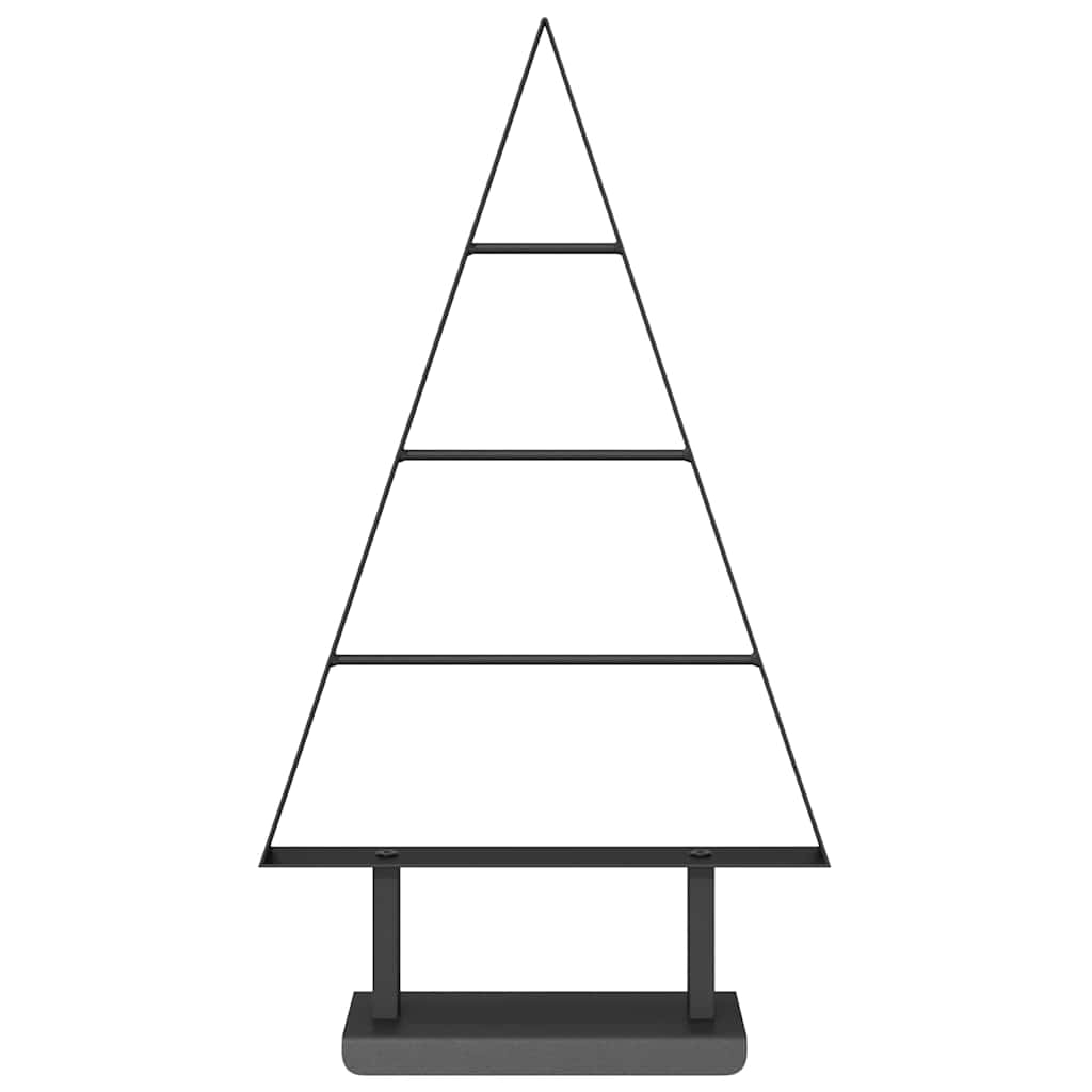 Metalen kerstboom met standaard Zwart 60 cm Staal