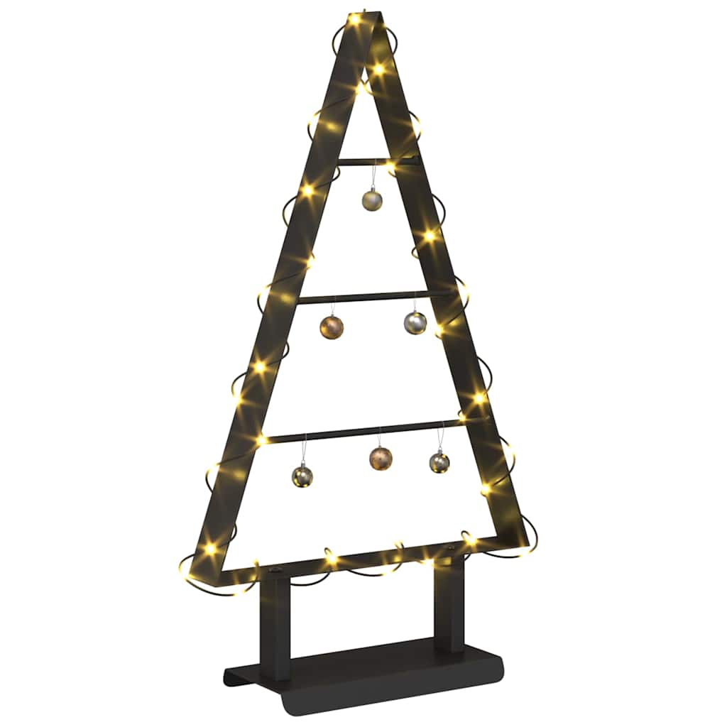Metalen kerstboom met standaard Zwart 60 cm Staal