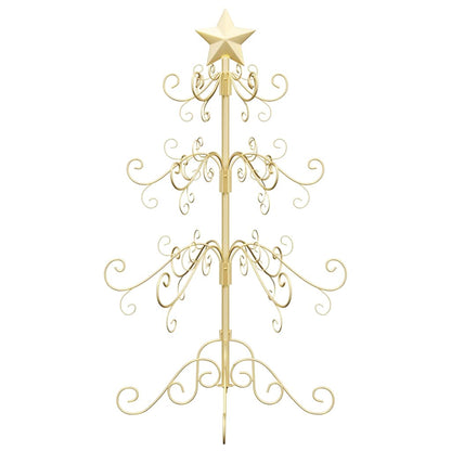 Metalen kerstboom met standaard Goud 90 cm Poedergecoat staal