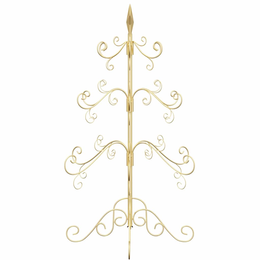 Metalen kerstboom met standaard Goud 90 cm Poedergecoat staal