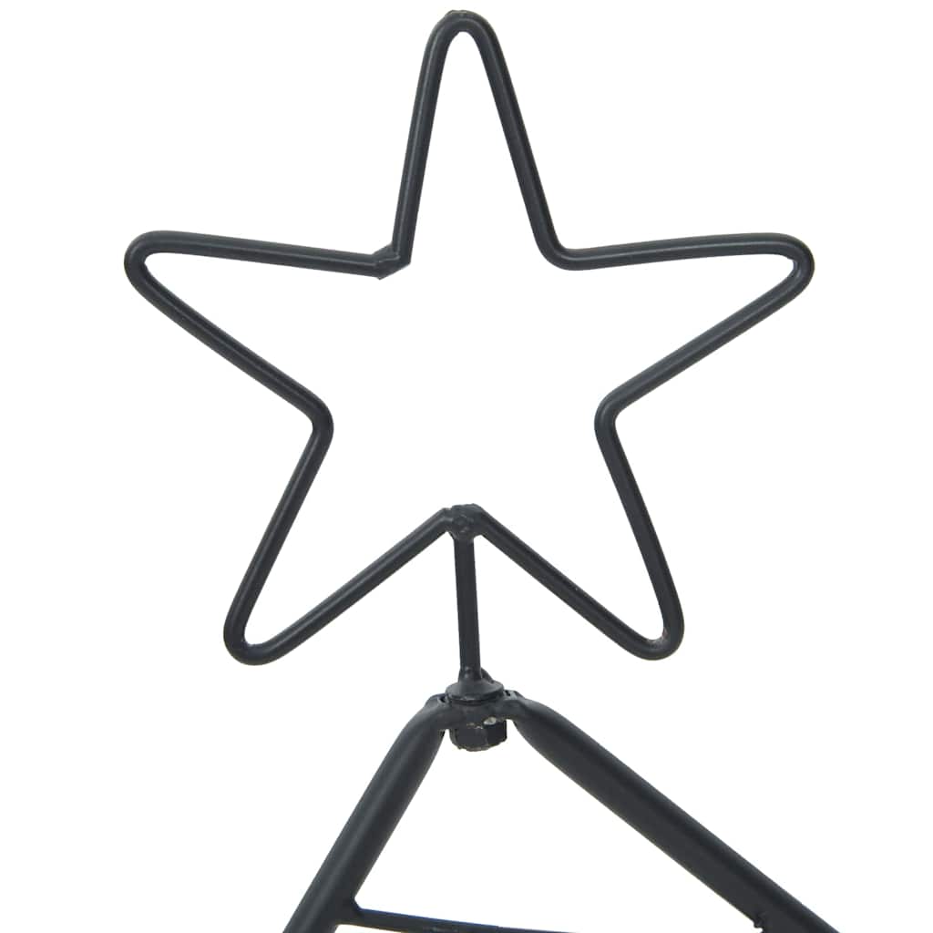 Metalen kerstboom met standaard Zwart 60 cm Staal