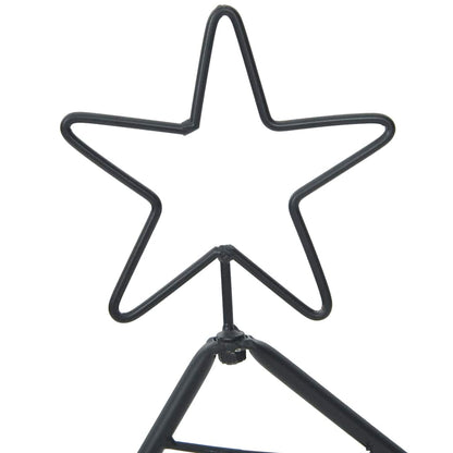 Metalen kerstboom met standaard Zwart 60 cm Staal