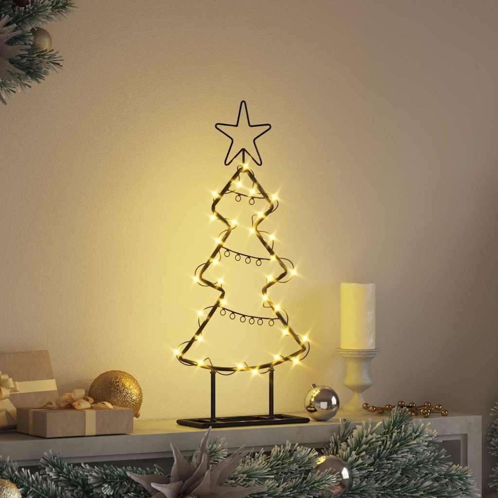 Metalen kerstboom met standaard Zwart 60 cm Staal