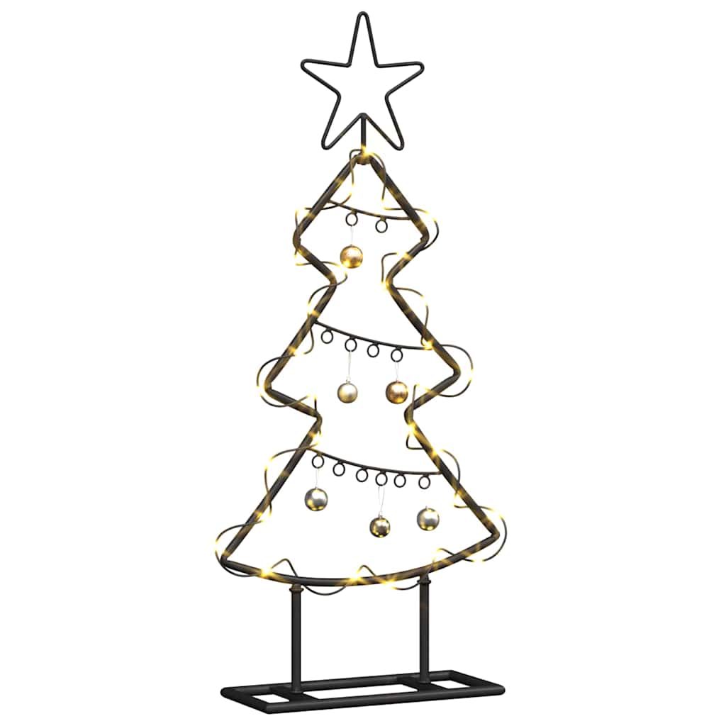Metalen kerstboom met standaard Zwart 60 cm Staal