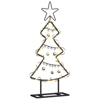 Metalen kerstboom met standaard Zwart 60 cm Staal