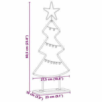 Metalen kerstboom met standaard Zwart 60 cm Staal