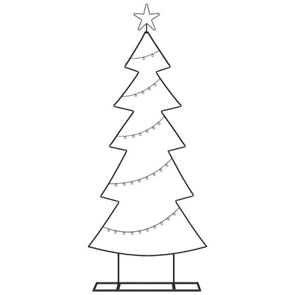 Metalen kerstboom met standaard Zwart 150 cm Staal