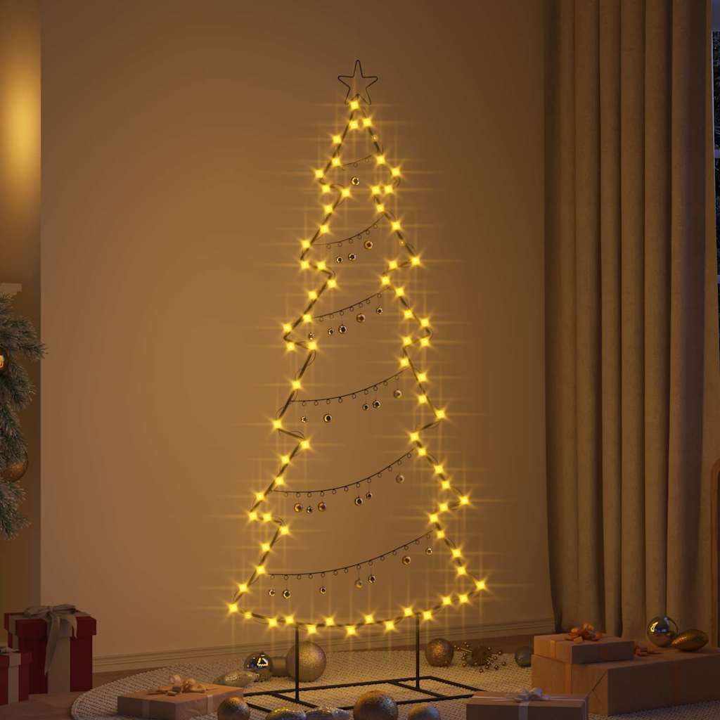 Metalen kerstboom met standaard Zwart 180 cm Staal