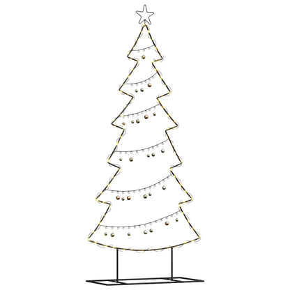 Metalen kerstboom met standaard Zwart 180 cm Staal