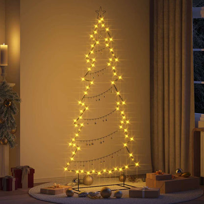 Metalen kerstboom met standaard Zwart 210 cm Staal