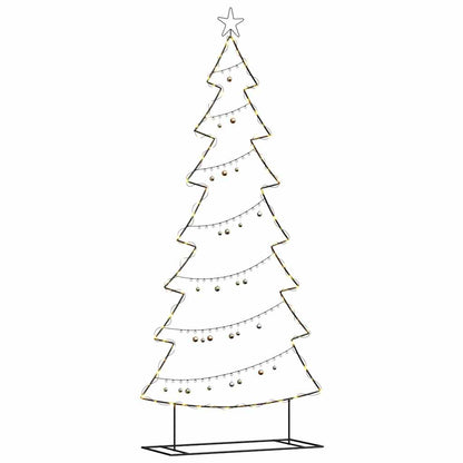 Metalen kerstboom met standaard Zwart 210 cm Staal