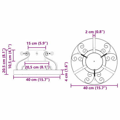 Kerstboomstandaard Antiek koper 40 x 40 x 20.5 cm Staal