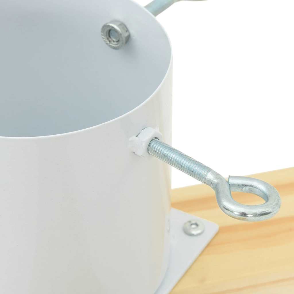 Kerstboomstandaard 1.73 Wit 50 x 50 x 16 cm Massief grenenhout