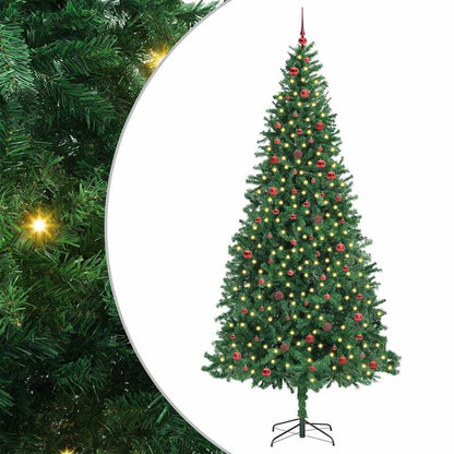 Kunstkerstboom Groen 300 cm PVC en Metaal en Plastic