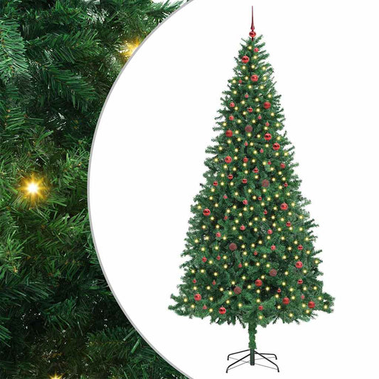 Kunstkerstboom Groen 300 cm PVC en Metaal en Plastic