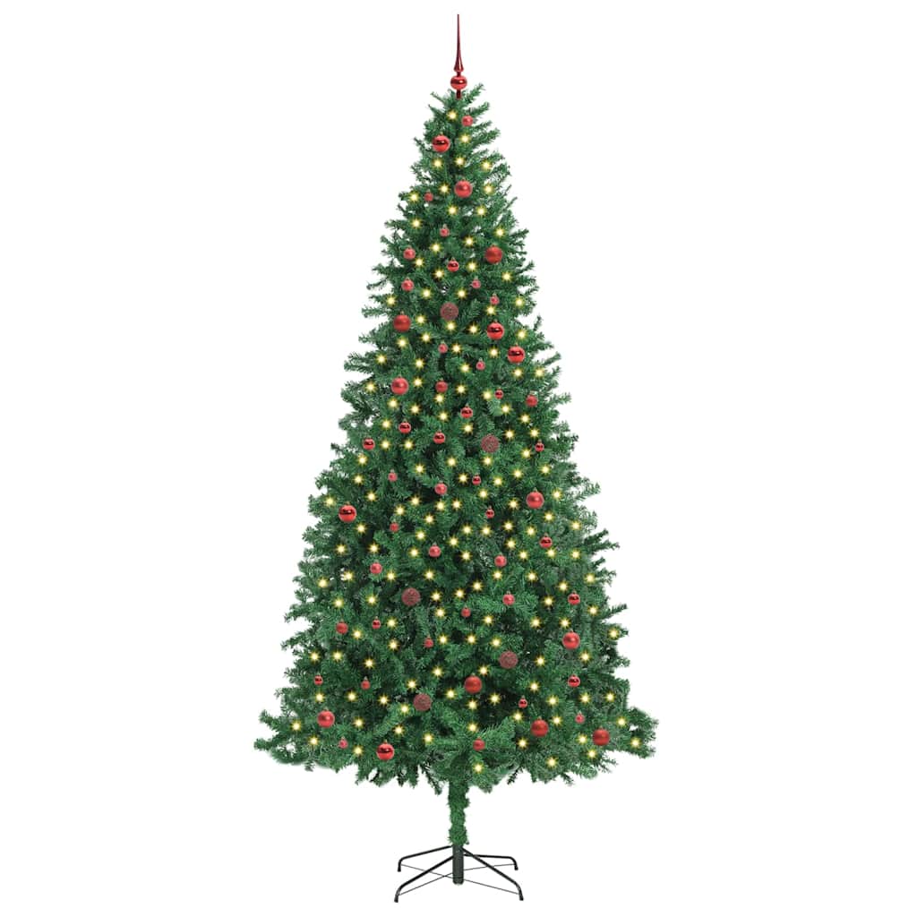 Kunstkerstboom Groen 300 cm PVC en Metaal en Plastic