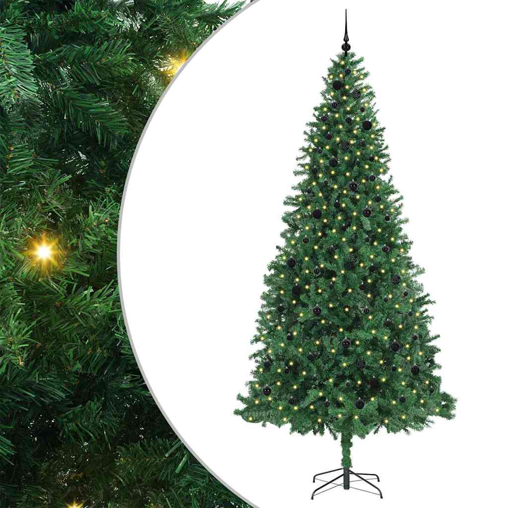 Kunstkerstboom Groen 300 cm PVC en Metaal en Plastic