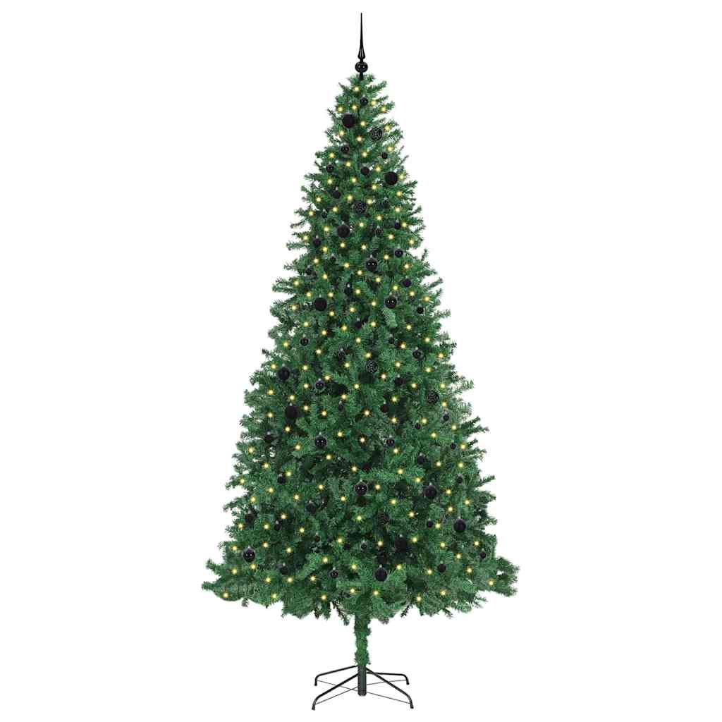 Kunstkerstboom Groen 300 cm PVC en Metaal en Plastic