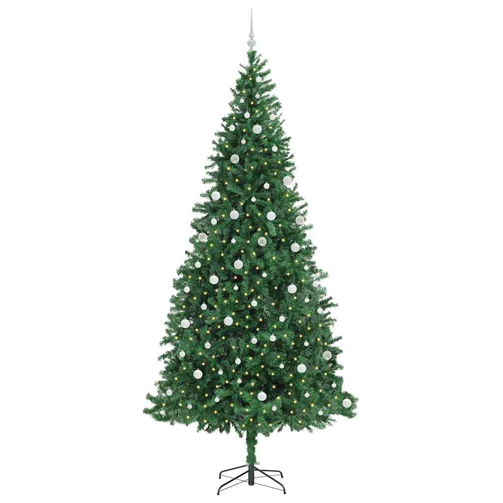 Kunstkerstboom Groen 300 cm PVC en Metaal en Plastic
