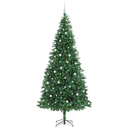 Kunstkerstboom Groen 300 cm PVC en Metaal en Plastic