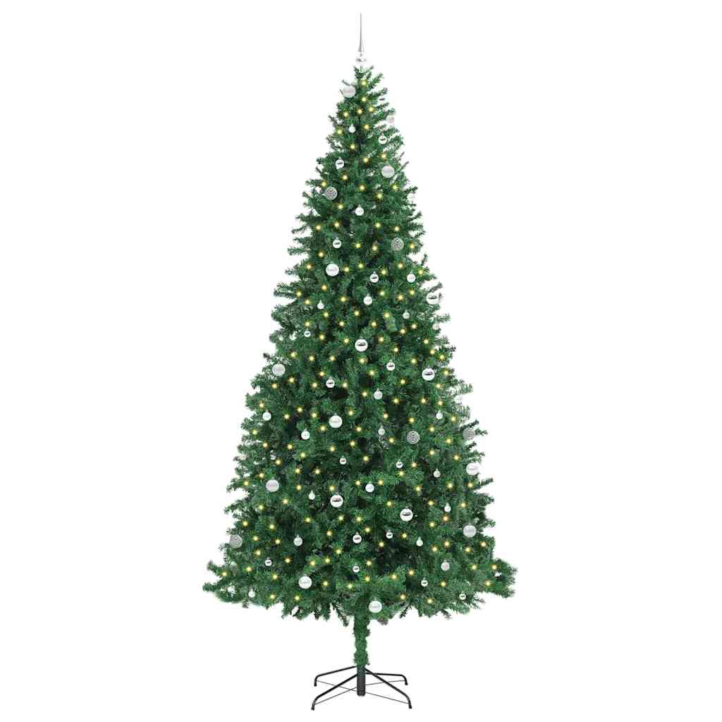 Kunstkerstboom Groen 300 cm PVC en Metaal en Plastic