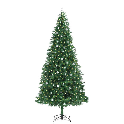 Kunstkerstboom Groen 300 cm PVC en Metaal en Plastic