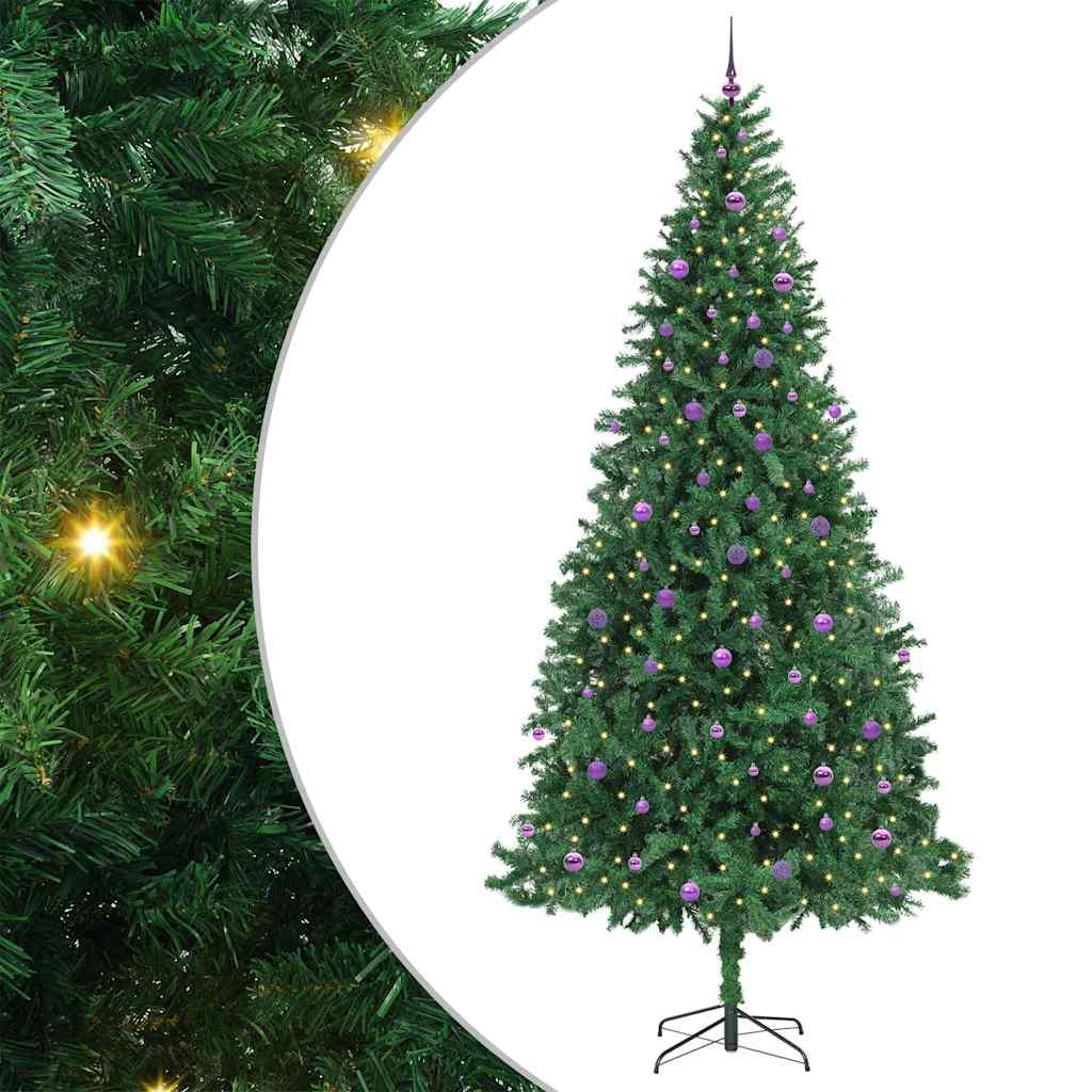 Kunstkerstboom Groen 300 cm PVC en Metaal en Plastic