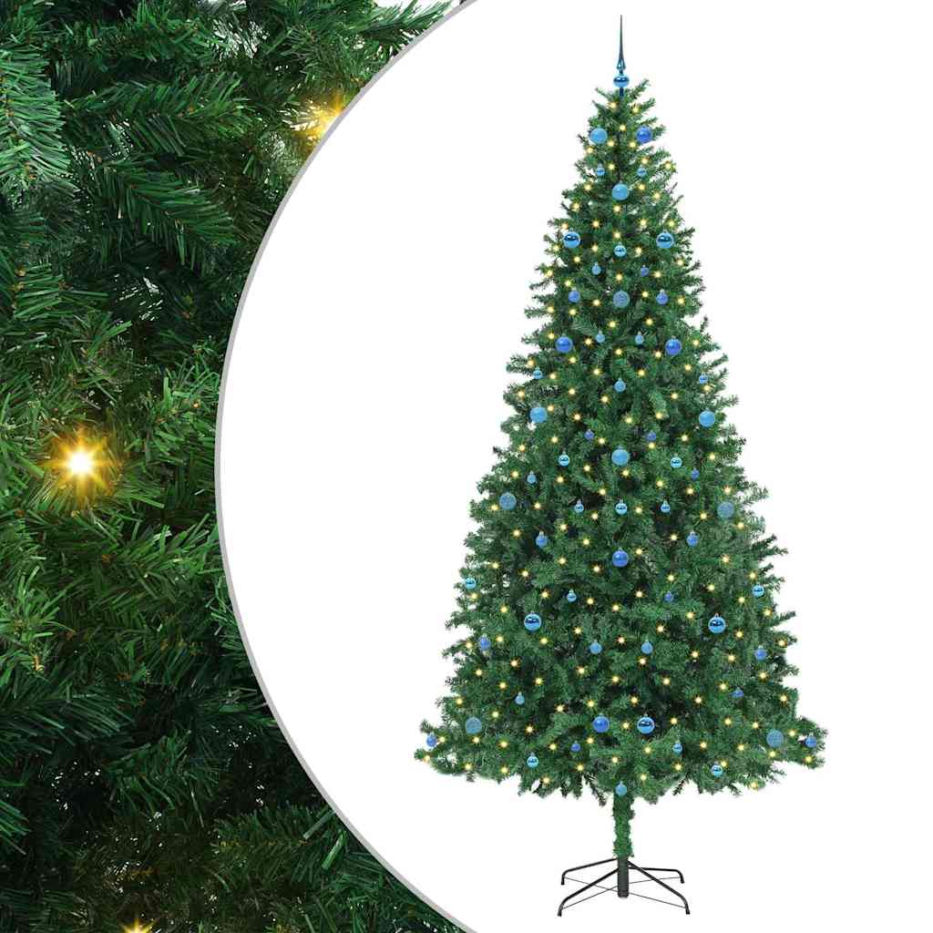 Kunstkerstboom Groen 300 cm PVC en Metaal en Plastic