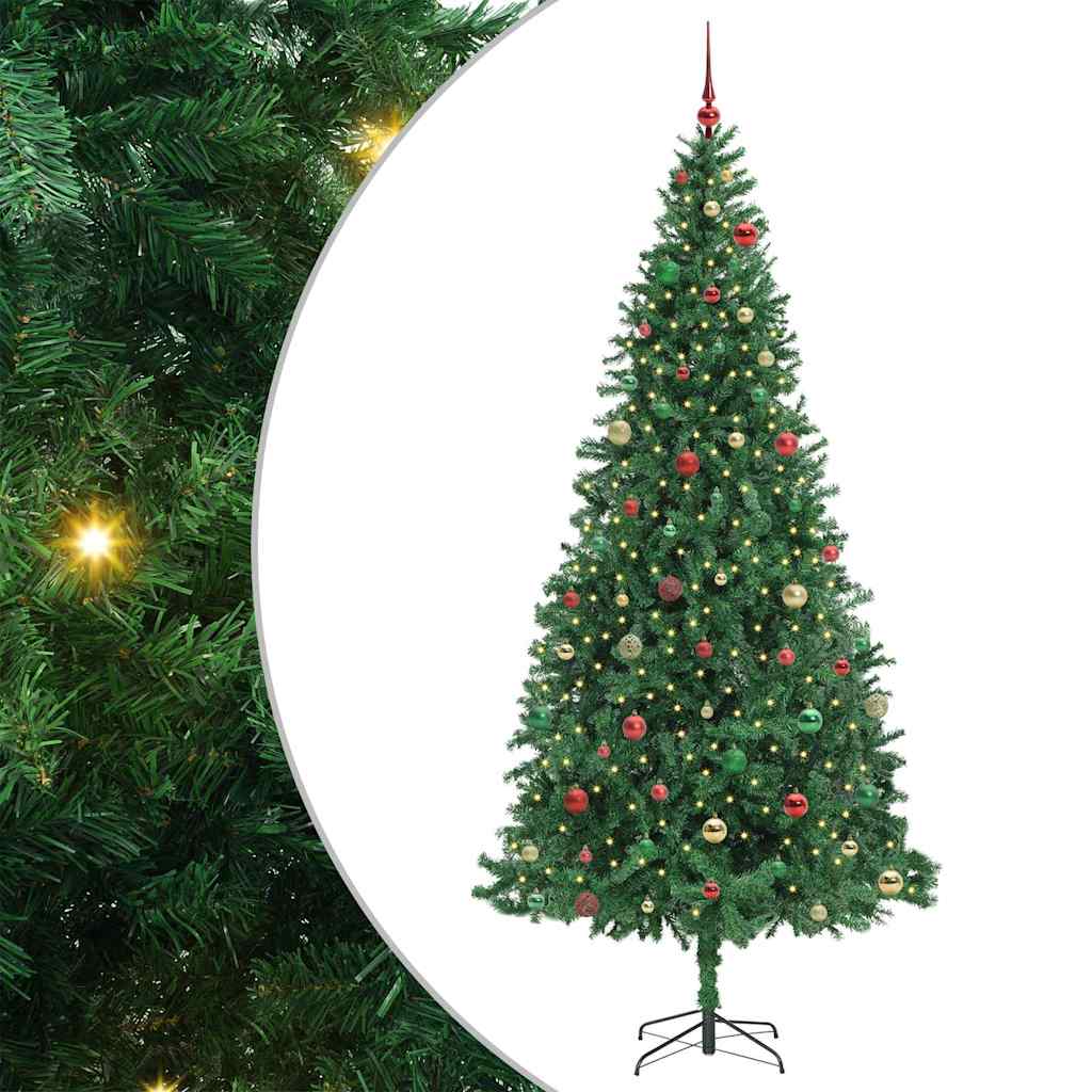 Kunstkerstboom Groen 300 cm PVC en Metaal en Plastic