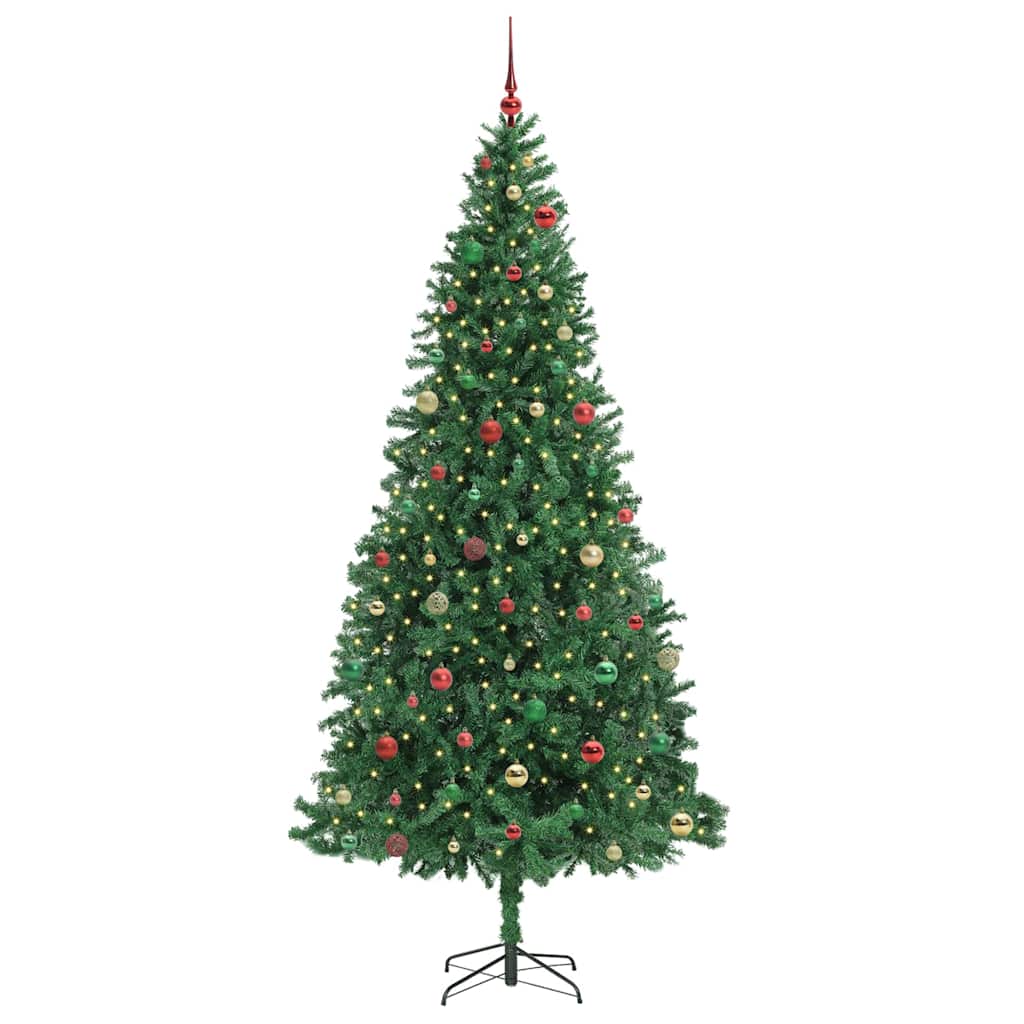 Kunstkerstboom Groen 300 cm PVC en Metaal en Plastic