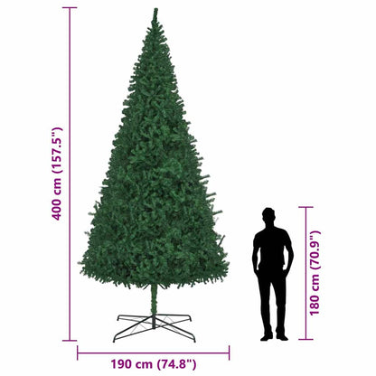 Kerstboom met decoratieve touwlichten Groen 400 cm PVC