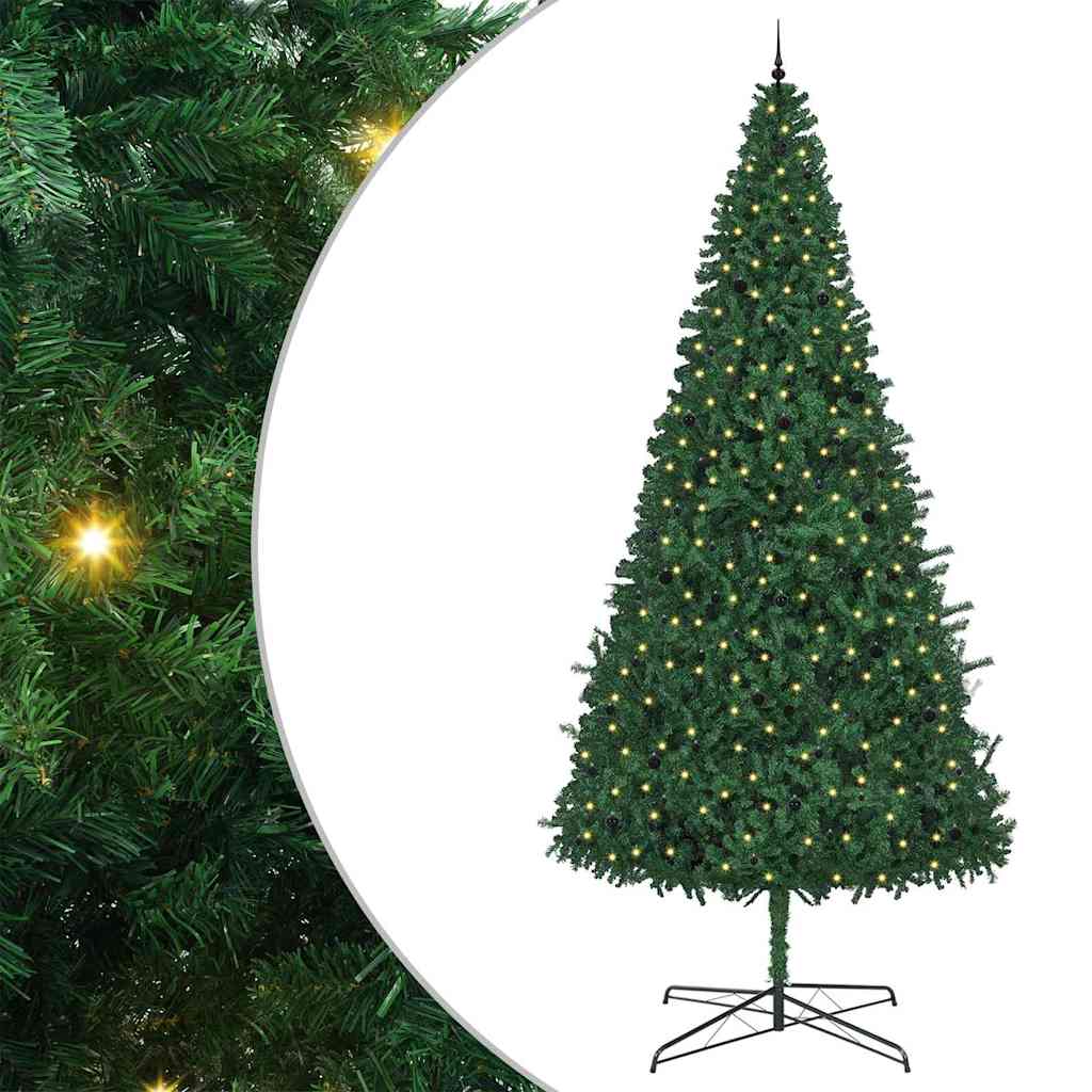 Kerstboom met decoratieve touwlichten Groen 400 cm PVC