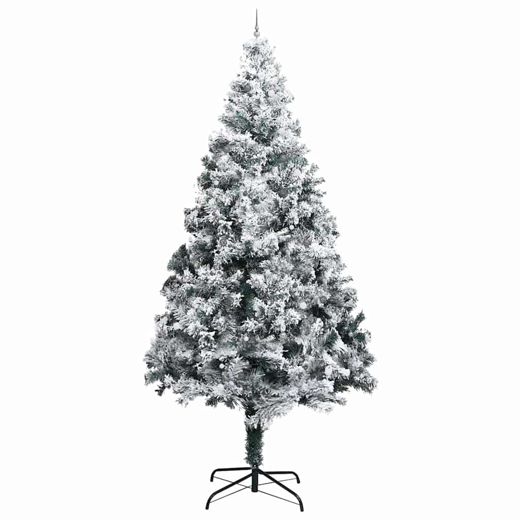 Kunst kerstboom met verlichting en ballen Groen 400 cm PVC