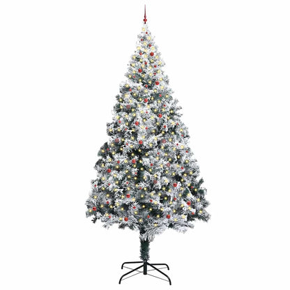 Kunstmatig Verlichte Kerstboom met Ballenset Groen 400 cm PVC