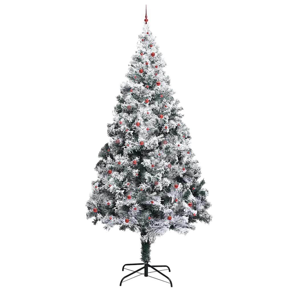 Kunstmatig Verlichte Kerstboom met Ballenset Groen 400 cm PVC