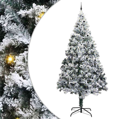Kunst Kerstboom met Verlichting en Ballen Set Groen 400 cm PVC
