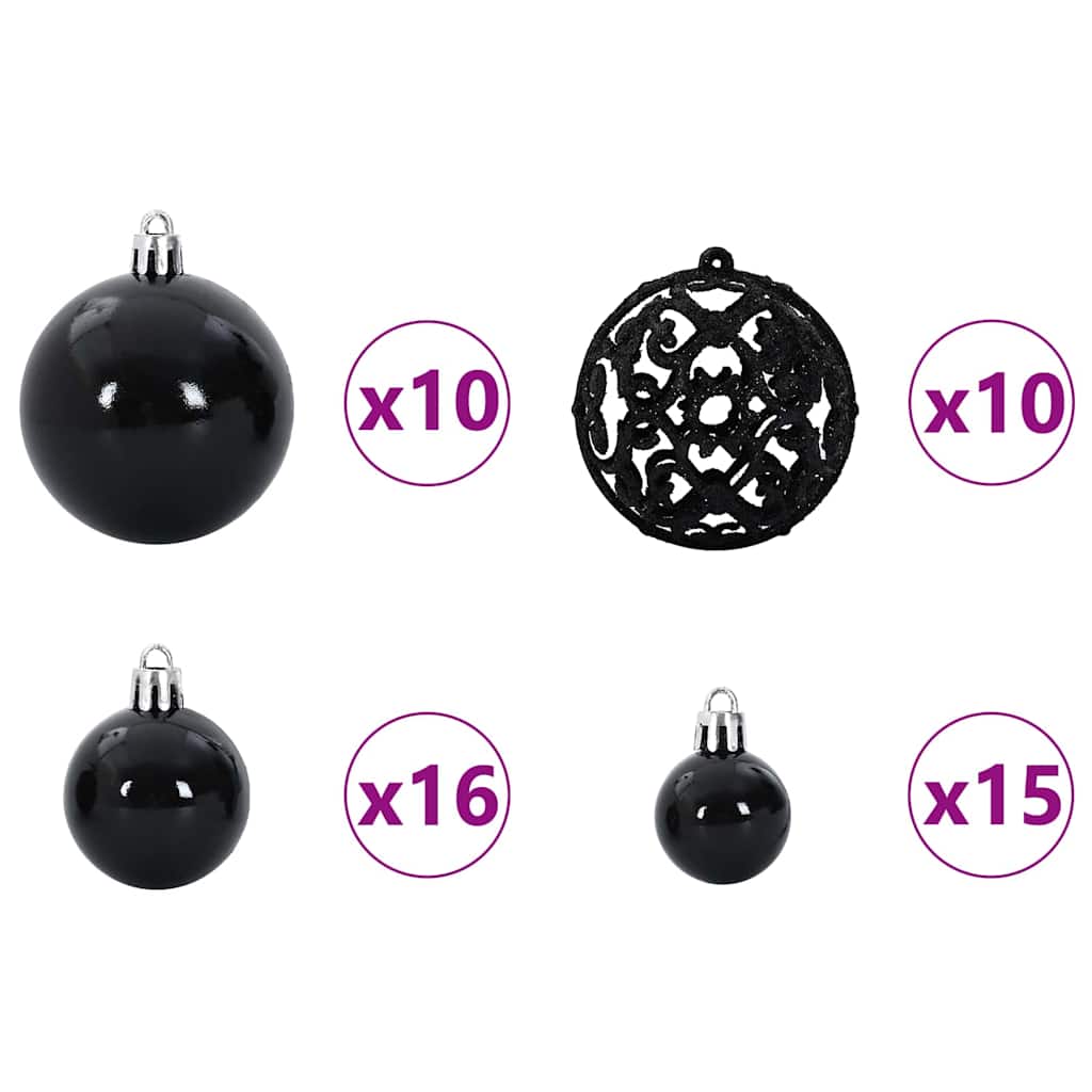 Kunst Kerstboom met Verlichting en Ballen Set Groen 400 cm PVC