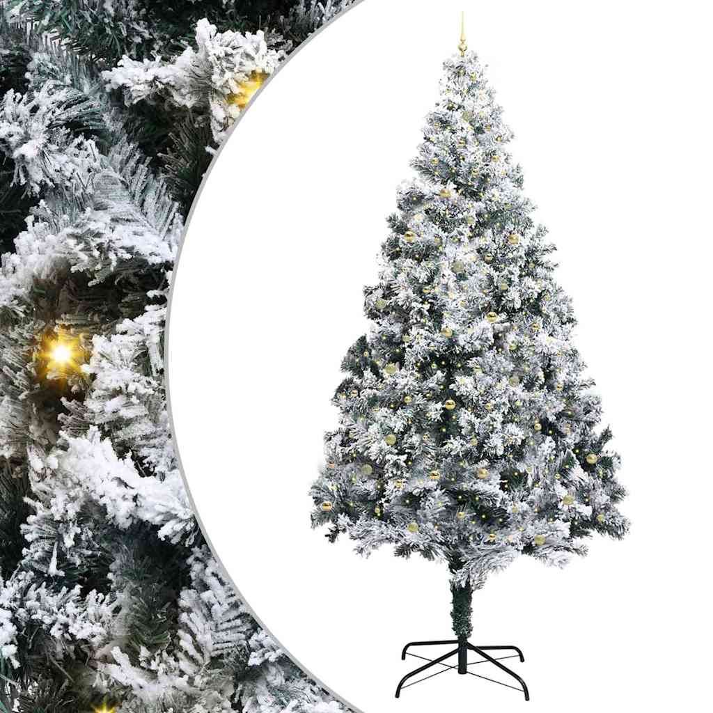 Kunstkerstboom met verlichting en ballen set Groen 400 cm PVC