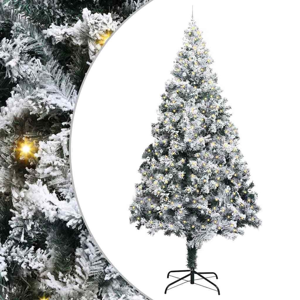 Kunstkerstboom met verlichting en ballen set Groen 400 cm PVC