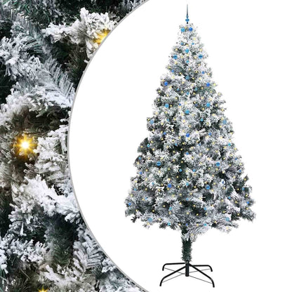 Kunstkerstboom met verlichting en ballen set Groen 400 cm PVC