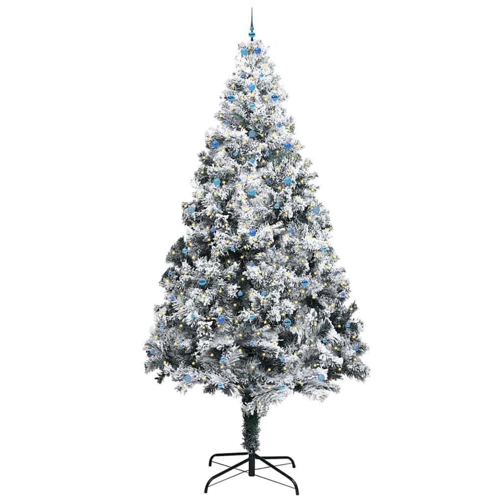 Kunstkerstboom met verlichting en ballen set Groen 400 cm PVC
