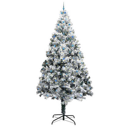 Kunstkerstboom met verlichting en ballen set Groen 400 cm PVC