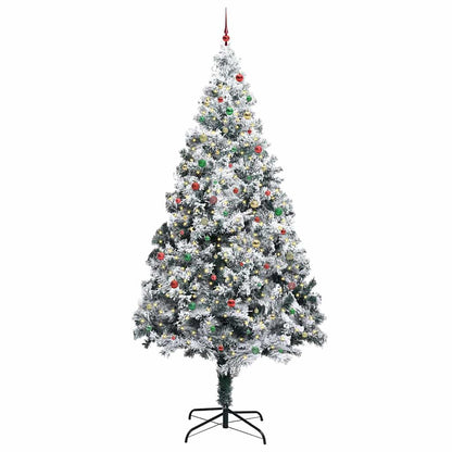 Kunstkerstboom met verlichting en ballen set Groen 400 cm PVC