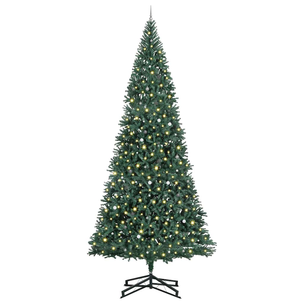 Artificial Pre-lit Kerstboom met Ballenset Groen 500 cm PVC