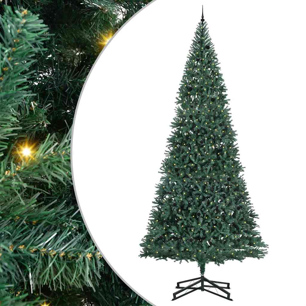 Artificial Pre-lit Kerstboom met Ballenset Groen 500 cm PVC