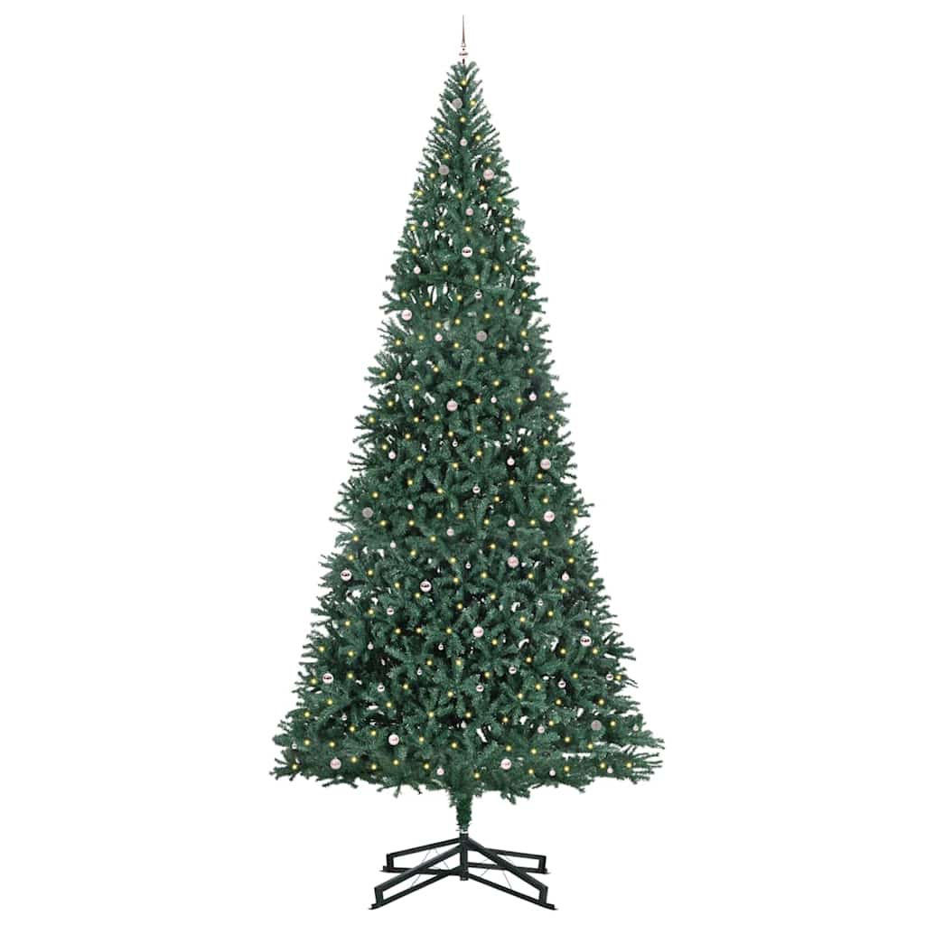 Artificial Pre-lit Kerstboom met Ballenset Groen 500 cm PVC