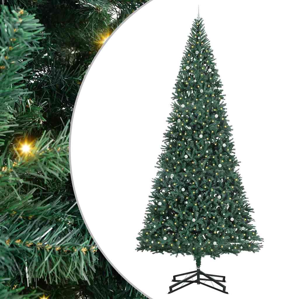 Artificial Pre-lit Kerstboom met Ballenset Groen 500 cm PVC
